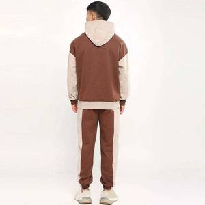 Ropa deportiva de invierno ajustada para hombre, chándales de jogging con logotipo personalizado, color de contraste, talla grande 100%, forro polar de algodón - Product Image 3