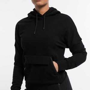 Sudadera de invierno deportiva de algodón de longitud completa para mujer con bolsillos delanteros con capucha y ropa de calle de punto de manga larga - Product Image 5