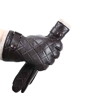 Nouveaux gants en cuir uni pour hommes, design personnalisé, haute qualité, écran tactile, détection des aiguilles, écologiques, respirants, pour l'hiver, en plein air - Product Image 1