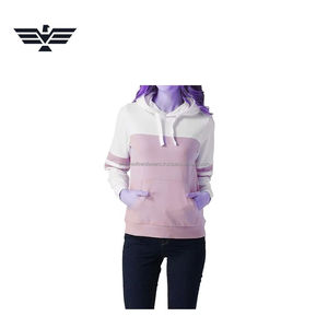 Sudadera con Capucha Larga de Bloques de Color Personalizada para Mujer, Estilo Urbano, Tejida, de Forro Polar, Transpirable, 100% Algodón, Invierno 2025, Superventas - Product Image 6