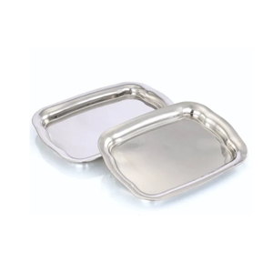 Bandeja DE SERVICIO DE ACERO INOXIDABLE simple con forma rectangular para uso en hoteles, vajilla y comida, bandeja para aperitivos de buena calidad - Product Image 3