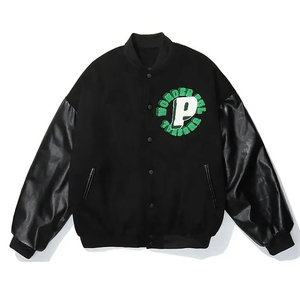 Private Label Good Quality <b>Cheap</b> price Varsity <b>Jacket</b> Trending Fashion <b>Winter</b> Knitted <b>Jacket</b> with Customized Logo - Product Image 3