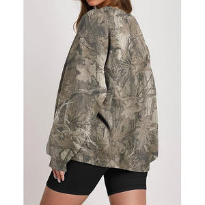 Women Sweatshirt Thermal Lined Cozy Interior Warm <b>Mid</b> weight <b>Layer</b> Casual Soft Touch Long Sleeve Pullover - Product Image 3