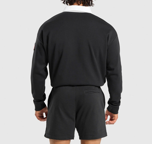 Camiseta de Rugby Personalizada, Transpirable, de Algodón Grueso, Estampada, de Gran Tamaño, con Patrón Sólido, Jersey Térmico de Manga Larga con Botones, Corte Cuadrado, Estilo Gótico - Product Image 2