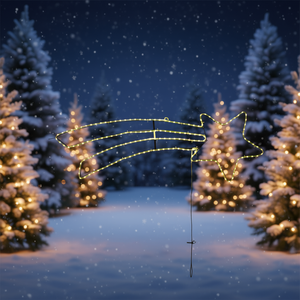 Luces de Navidad Comet Star H27 cm RGB con Rayas, 163 Pre-Qu' Italia IP44 D4092 1pc Light Games - Product Image 3