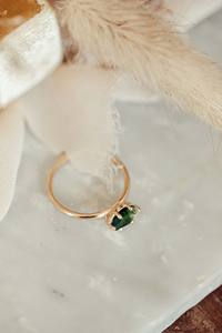 Anillos de joyería fina de oro sólido de 14K hechos a mano, venta al por mayor, anillo de bisel de diamante de ágata musgo, fabricante de joyería hecha a mano de oro sólido - Product Image 4