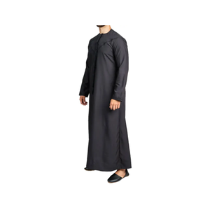Style koweïtien moderne XXL arabe saoudien hommes Thobes Jubbah robe islamique de haute qualité Logo personnalisé ethnique Thobe / Thawb - Product Image 4