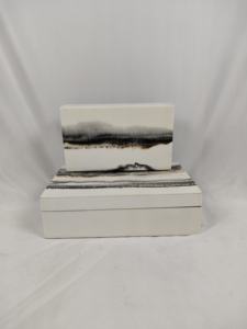 Boîte d'incrustation en résine faite à la main unique Artisanat de qualité supérieure pour une boîte en résine d'organisation de luxe élégante - Product Image 2