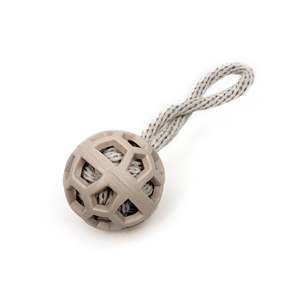 Eco-Friendly Tug-of-war Ball for Cats and Dogs Luxury Pet Toy with Natural Rope <b>Small</b> Size Rubber & Plastic for Playing - Product Image 1