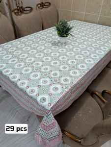 Nappe héritage 100% coton imprimé floral fait à la main bloc imprimé traditionnel Rectangle Artisan Design couverture - Product Image 2