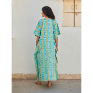 Caftán Maxi Floral de Algodón Mahal para Fiestas - Product Image 5
