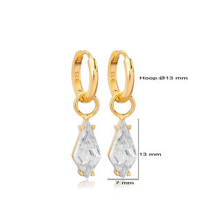 หรูหรา Marquise รูปร่างเพทายหินห้อยต่างหูตุรกีในแบบฉบับขายส่ง925เครื่องประดับเงินสเตอร์ลิง - Product Image 2