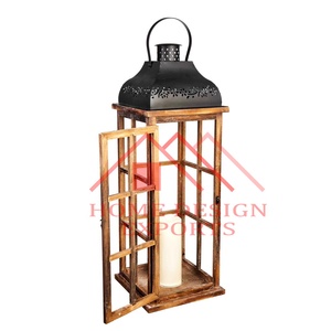 Latest Design Mini Hanging Lantern for Indoor and Outdoor Decorations Size Accept Living Room Table Top Wooden Lantern Set - Product Image 3