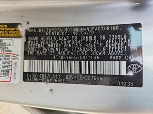 สินค้าใหม่ ของแท้ ขายดี ใช้ได้กับ TOYOTA CAMRY ปี 2007 รุ่น 4T1BK46K57U - Product Image 5