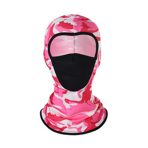 Cagoule d'été rayée pour casque Cagoule respirante pour moto et cyclisme Masque de visage 100% polyester - Product Image 4