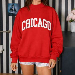 Sweat-shirt à col montant oversize pour femme, tendance automne-hiver, décontracté, streetwear, doux, chaud, tenue de tous les jours - Product Image 2