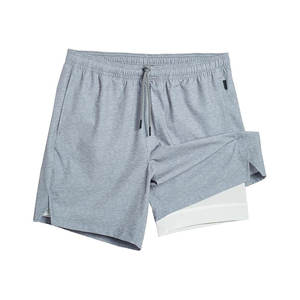 Short de gymnastique Polyester Noir Short d'entraînement de compression pour la course à pied Taille élastique Haute Solide Short de sport pour l'entraînement d'été personnalisé - Product Image 1