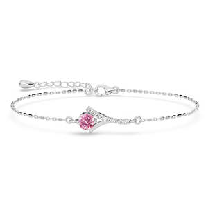 NOVAMART Fine 14K Gold and 925 Silver Tennis <b>Bracelet</b> with Emerald Diamond Pearl <b>Ruby</b> Rhodium Plated for Every Moment You! Whole - Product Image 1