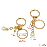 Cincin Pegas DIY Gantungan Kunci Kustom Aksesoris Logam Mutiara Berkualitas Tinggi Liontin Tas Tangan Gesper Logam yang Dapat Disesuaikan