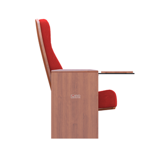 Système de chaises fixes pour auditorium avec support ergonomique du dos et mécanisme d'assise pliable - Product Image 4