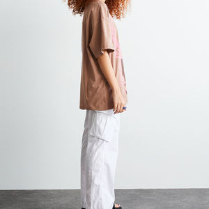 Venta al por mayor de calidad superior Casual cordón ajustado transpirable camisetas de moda de gran tamaño manga corta Camiseta cuello redondo de las mujeres - Product Image 6