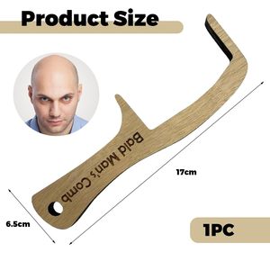 Pafu Bald Men's Gift Prank Funny Bald Man's Comb Brush Kit pour amis avec amincissement des cheveux Calvitie 2pcs Novelty Hair Comb Tools - Product Image 4