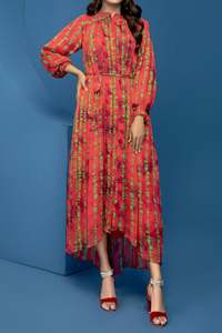 Meilleur modèle de Robe confortable taille haute décontractée de style occidental Robes longues à imprimé floral et à la mode pour femmes - Product Image 6