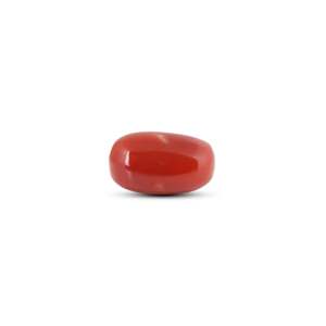 Coral rouge japonais 14,2 carats, taille ovale, poli, cornaline naturelle certifiée IGI, taille de la pierre précieuse 10 mm pour accessoires de bijouterie - Product Image 3