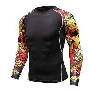 2025 personalizado al por mayor de manga larga logotipo sublimado impreso Spandex Rashguard con protección solar Diseña tu propio equipo MMA venta - Product Image 6