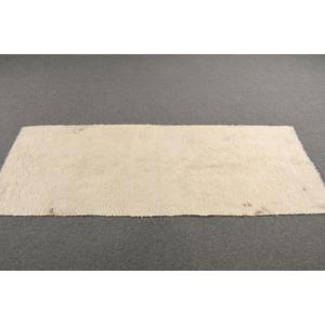 Tapis turc vintage, tapis Kilim 2,5x6,7 pieds, tapis blanc gris à pois - Product Image 3