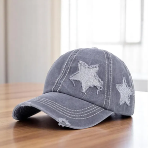 Casquette de baseball brodée étoile personnalisée confortable coton unisexe Y2k casquette lavée Hiphop chapeau de soleil cadeau pour lui son OEM du Vietnam - Product Image 2