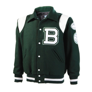 Vente en gros de vestes de l'équipe de baseball de l'école secondaire Letterman avec logo personnalisé, vestes brodées pour hommes, pas chères - Product Image 2