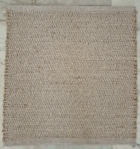 Alfombra Cuadrada Dhurrie de Yute y Algodón SA, Resistente a las Arrugas y Reversible, Pelo Corto - Product Image 1