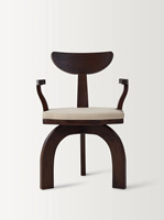 Chaise de salle à manger moderne avec accoudoirs, structure en teck massif, hauteur réglable, revêtement en lin, couleur personnalisable, pour la maison, le bureau, l'appartement, l'atelier