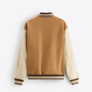 แจ็กเก็ตเลตเทอร์แมนสำหรับผู้ชายเสื้อแจ็คเก็ตหนังแท้สำหรับฤดูหนาว - Product Image 3