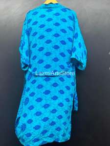 Kimono estilo sari de seda crepé boho |   Falda cruzada hecha a mano para mujer con cintura elástica |   Ropa de playa, ropa de estar por casa, regalo para primavera, verano y otoño - Product Image 6