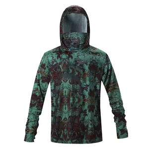 Chemise de pêche à capuche camouflage pour homme avec masque facial, protection anti-UV UPF 50, pull à manches longues - Product Image 5