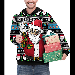 เสื้อสเวตเตอร์สวมหัวมีฮู้ดสำหรับผู้ชายวัยรุ่นเสื้อสเวตเตอร์ลำลองสวมหัวสำหรับวันหยุดวันหยุดของขวัญแฟชั่นสไตล์คริสต์มาส - Product Image 3