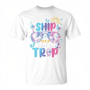 Camiseta a juego para chicas, para viajes en crucero, Aw Ship It! Camiseta promocional para excursiones en grupo para tripulaciones y amigos - Product Image 2