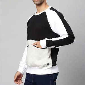 100% coton français éponge poids lourd hommes sweat nouveau Logo personnalisé imprimé col rond à manches longues décontracté hiver OEM Service - Product Image 2