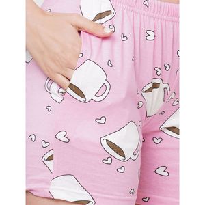 Conjunto de Pijama Evolve para Mujer, Estilo Casual, 100% Algodón, Tejido de Punto Estampado (Conjunto de Pantalones Cortos), Suave y Cómodo, Suministrado por ODM, Regalo Incluido - Product Image 3