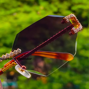 Gafas de sol personalizadas con diamantes de moissanita para hombre, marca de Hip Hop de lujo con espejo de caja, estilo ostentoso para él - Product Image 1