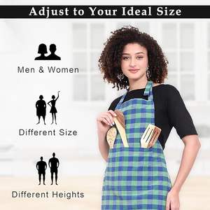 Delantal de cintura de algodón resistente para mujer Cantidad a granel disponible para cocinas y restaurantes caseros de escuela culinaria - Product Image 2