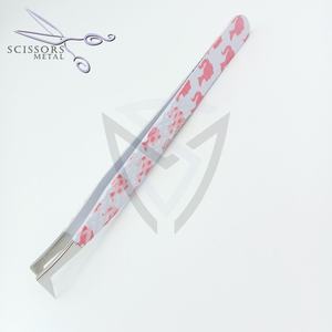 Pince à épiler professionnelle à pointe argentée enduite de poudre Points pointus Volume de précision Ensemble d'extension de cils en acier inoxydable durable - Product Image 4