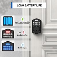 Serrure de porte intelligente à empreinte digitale, entrée sans clé, clavier électronique, pêne dormant, serrures intelligentes pour porte d'entrée, verrouillage automatique avec code