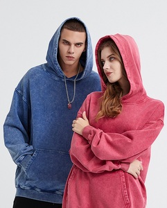 Heavyweight 420gsm 100% algodón Custom Streetwear Sudadera con capucha de gran tamaño Vintage Wash Sudadera con capucha para hombre - Product Image 3