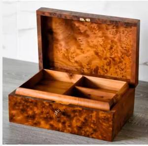 Caja de joyería de madera tallada Floral moderna hecha a mano de lujo, organizador para almacenar joyas, artesanías de madera, cajas de madera, carteles de pared artesanales - Product Image 5
