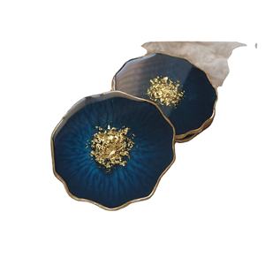 Posavasos redondo de resina de aspecto único, posavasos de té de estilo real para uso doméstico, Hotel, restaurante, té - Product Image 1