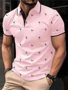 2025 nueva moda de verano de manga corta para hombres para camisa POLO Color sólido 3D impreso de talla grande disponible - Product Image 6