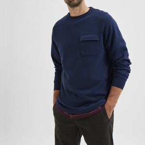 High Quality 100% Cotton Customized <b>Sweatshirt</b> for Men Printed Logo Solid Pattern Winter <b>Plain</b> Dyed Worsted Fabric Custom Color - Product Image 5